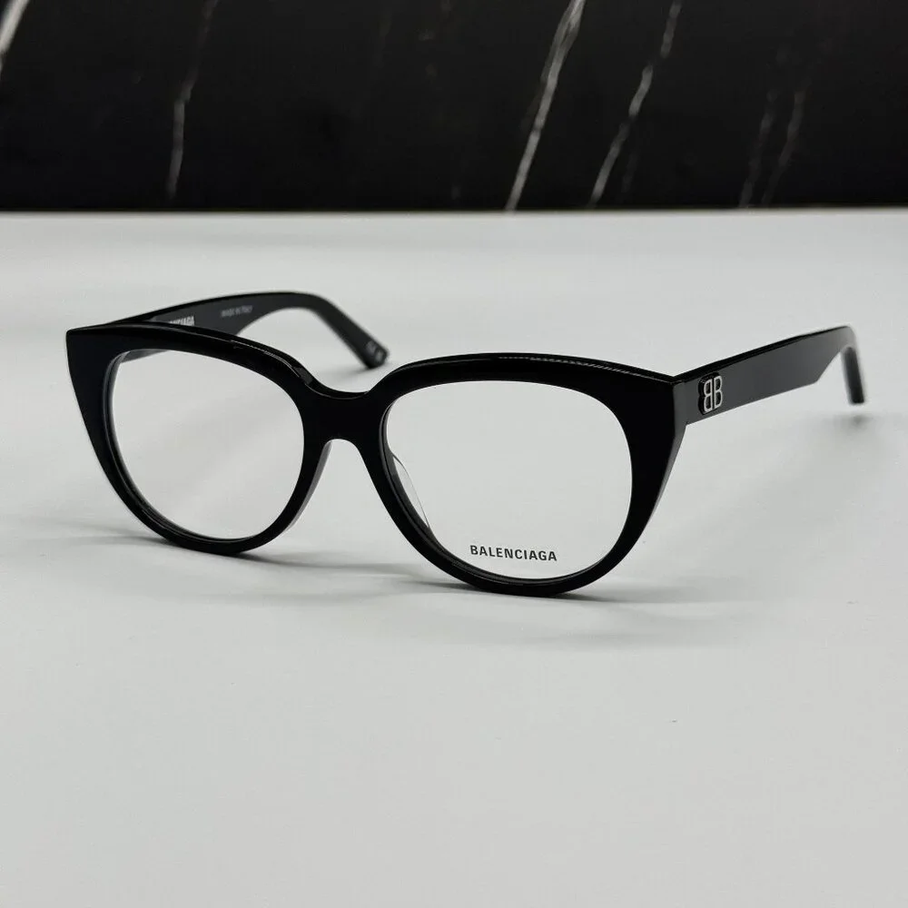 NEW BALENCIAGA BB0131O 001 CAT EYE BLACK WOMEN EYEGLASSES BALENCIAGA